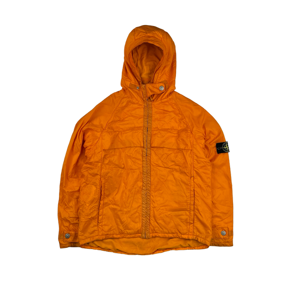 Stone Island 2000s Orange Fleece Lined Vintage Jacket - Medium