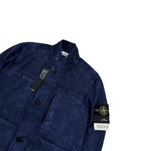 Stone Island 2017 RARE Blue David TC Dust Colour Treatment Jacket - Large