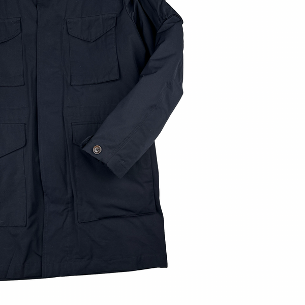CP Company Navy Down Filled Hooded Parka Jacket - XL