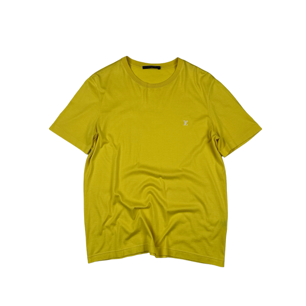 Louis Vuitton Yellow Emblem Cotton T Shirt - Large
