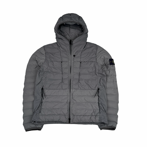 Stone Island 2025 Grey Seamless Tunnel Nylon Down TC Lightweight Puffer Jacket - Small
