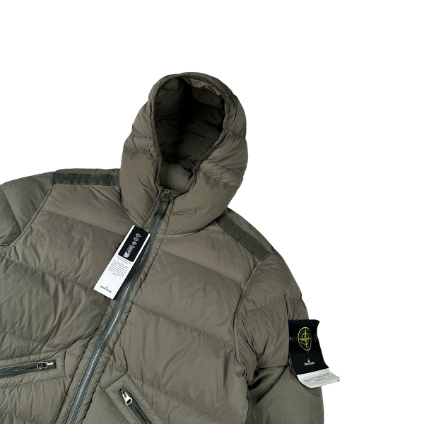 Stone Island 2024 Khaki Seamless Tunnel Nylon Down TC - Large