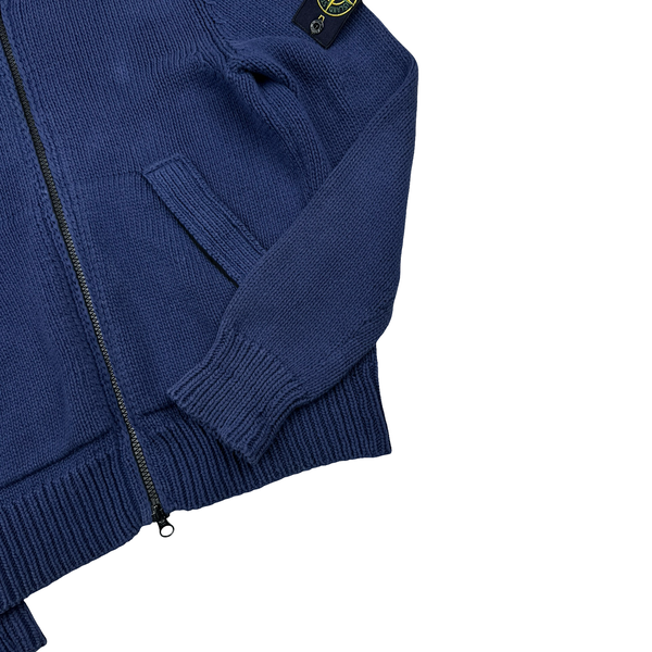 Stone Island 2012 Heavyweight Knit Mussola Hooded Jumper - Medium