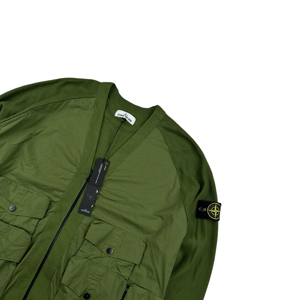 Stone Island 2022 Green Cargo Knit Jumper - Large