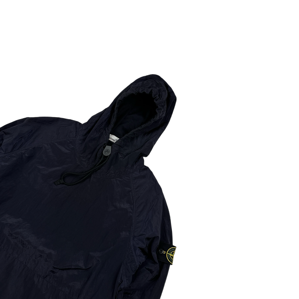 Stone Island 2018 Navy Nylon Metal Hooded Smock - Medium