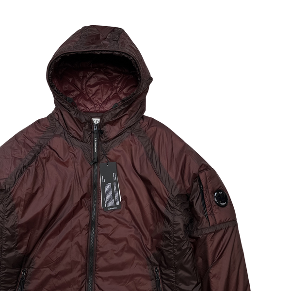 CP Company Burgundy Outline Padded Puffer Jacket - XL