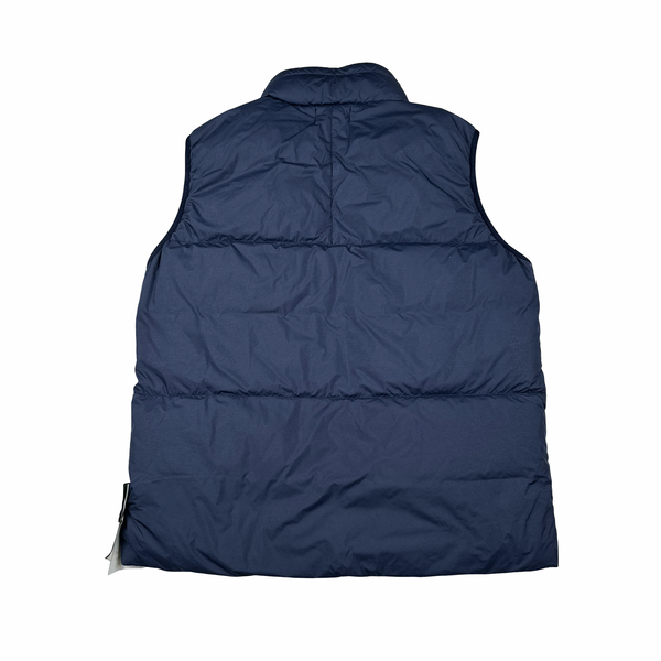 Stone Island 2020 Garment Dyed Crinkle Reps Down Filled Gilet - XXL