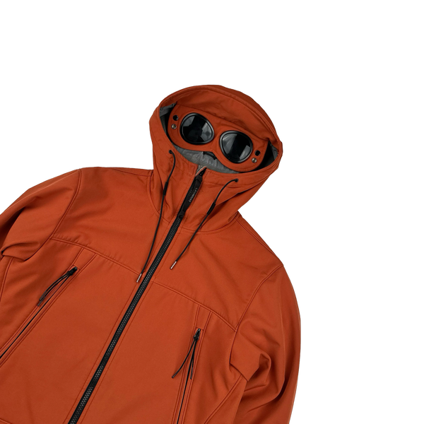 CP Company Burnt Orange Fleece Lined Soft Shell Jacket - Medium
