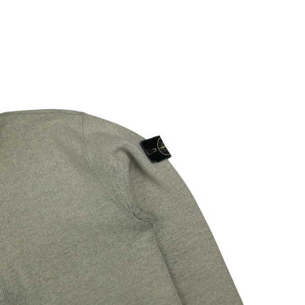 Stone Island 1997 Vintage Cream Ribbed Pullover - Large