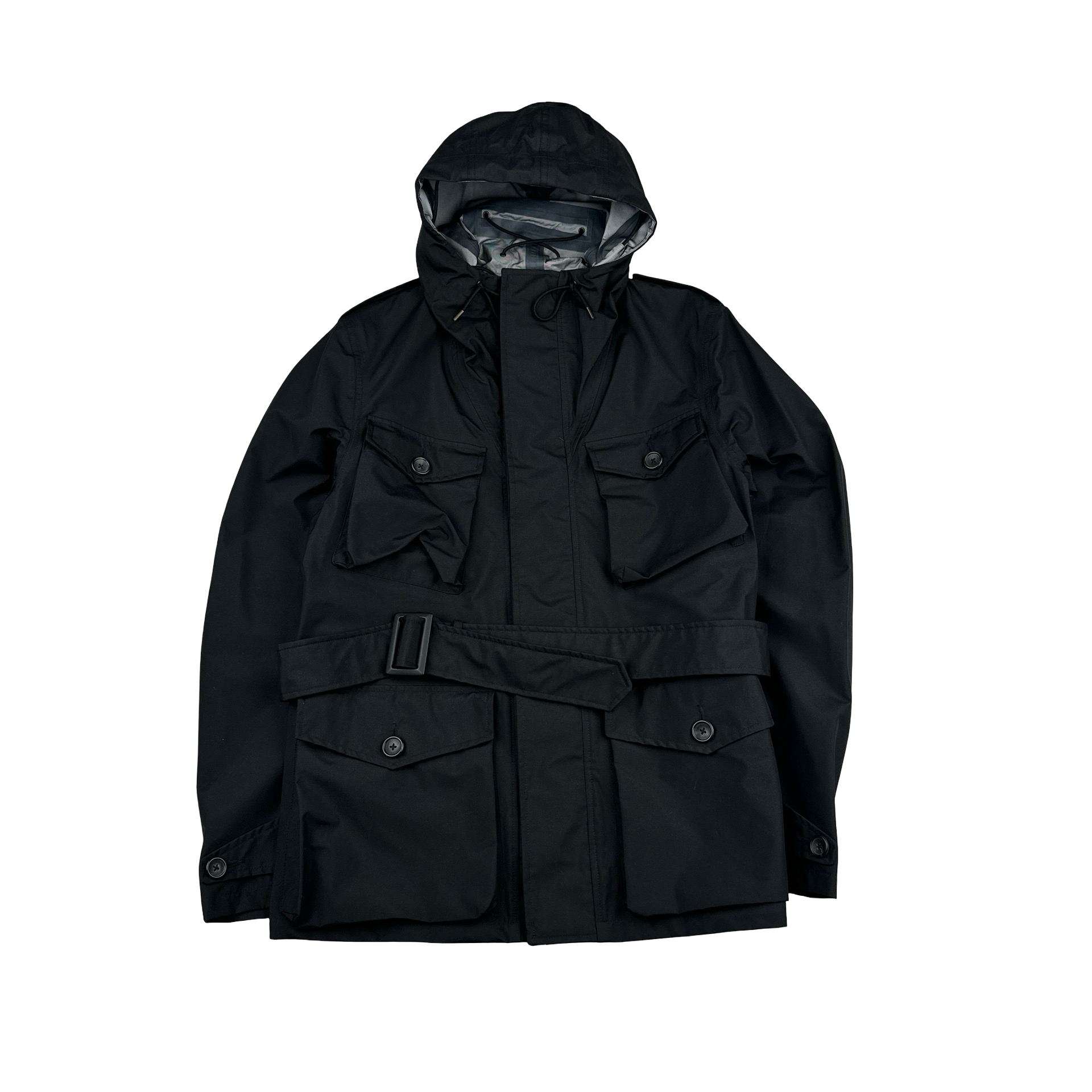 Ten C Black Field Multiple Pocket Smock Snow Jacket - Large