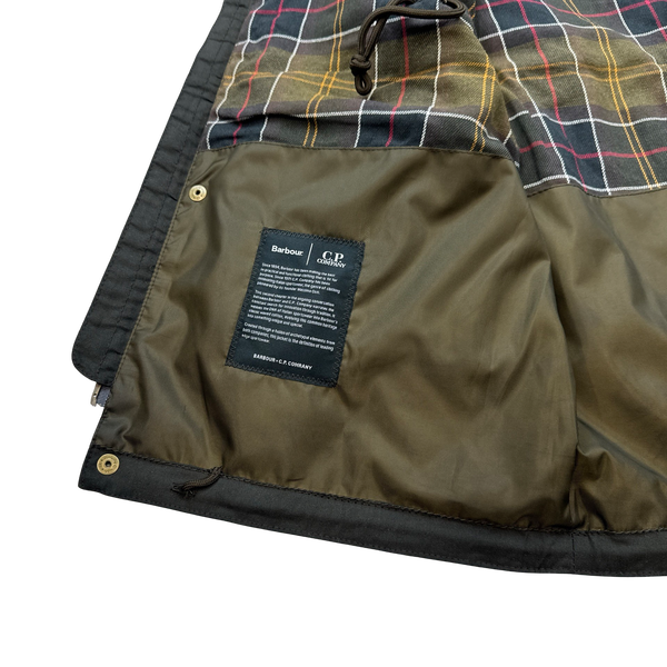 CP Company x Barbour Dark Grey Explorer TC Wax Jacket - Small
