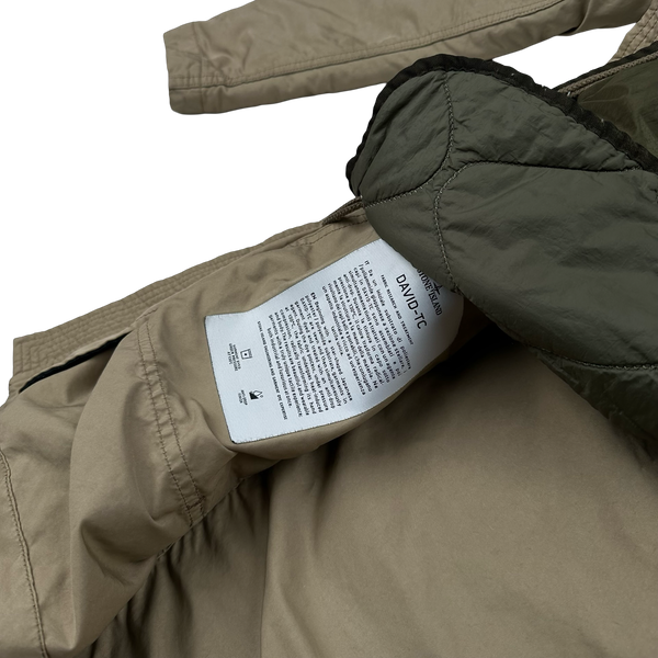 Stone Island 2013 Beige David TC Thick Lined Fishtail Duffle Jacket - Medium