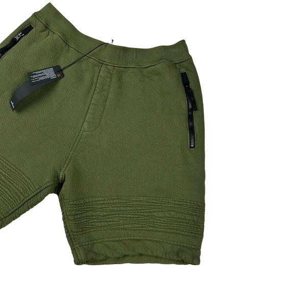 Stone Island 2022 Green Compass Thick Cotton Shorts - Medium