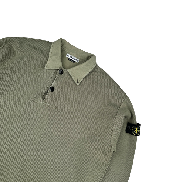 Stone Island Vintage 1998 Green Buttoned Pullover Jumper - XL