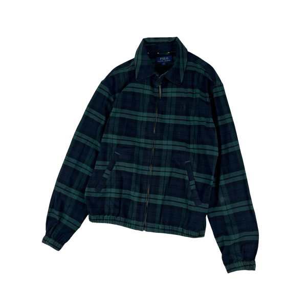 Ralph Lauren Check Plaid Zipped Overshirt - Medium