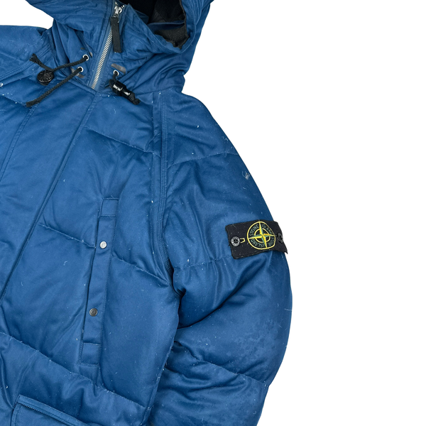 Stone Island Navy Weatherproof Down Parka Jacket - Medium