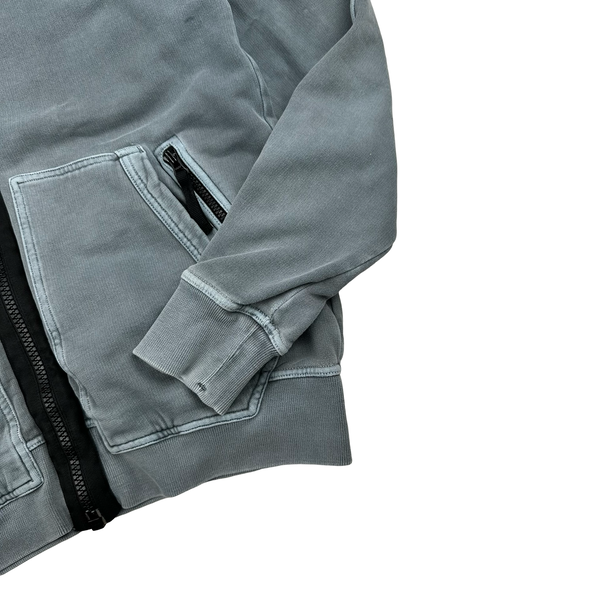 Stone Island 2013 Thick Cotton Zipped Hooded Overshirt - Large