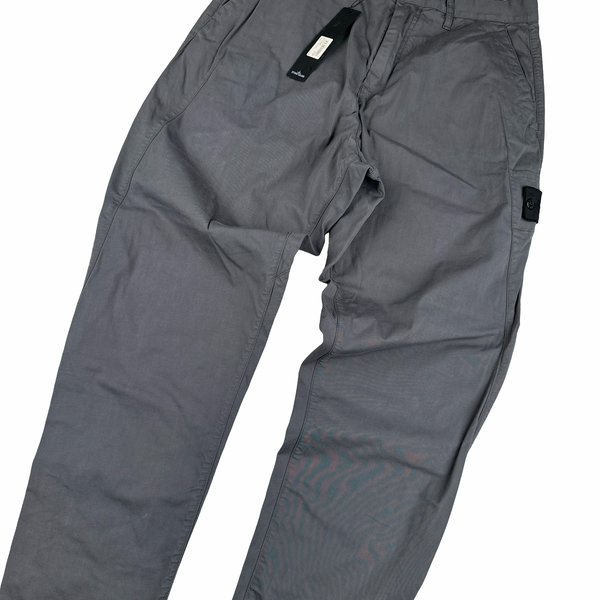 Stone Island 2019 Grey Shadow Project Enzyme Treated Trousers - Medium