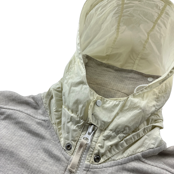 Stone Island 2013 Beige Marl Nylon Hooded Zipped Jumper - 3XL