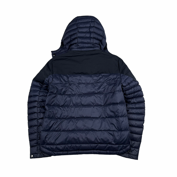 Burberry Navy Down Filled Hooded Puffer Jacket - Medium
