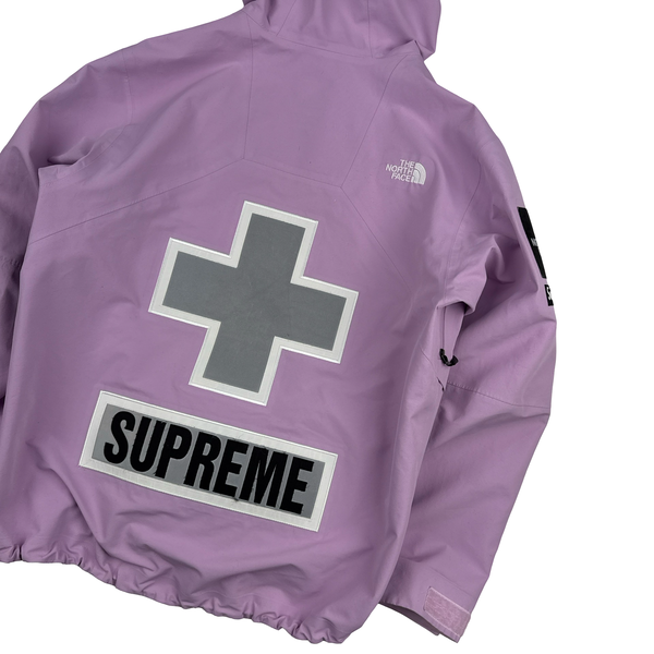 Supreme X North Face Purple Spellout Summit Series Waterproof Jacket - Medium