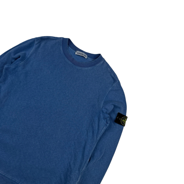 Stone Island 2019 Blue Cotton Crewneck Sweatshirt - Small