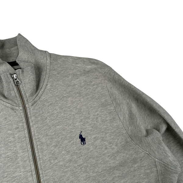 Ralph Lauren Grey Cotton Zipped Track Jacket - Large