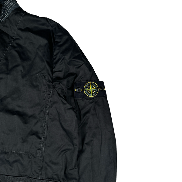 Stone Island 2014 Navy Denim Coloured Accents Collared Cotton Jacket - XXL