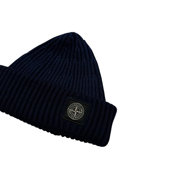 Stone Island 2014 Blue Two Tone Ribbed Beanie