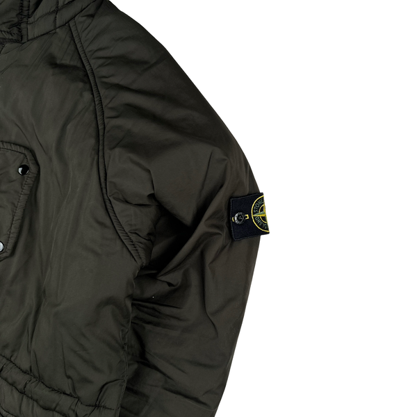 Stone Island 2002 Brown Multi Pocket Lined Hood Mesh Lined Jacket - Large
