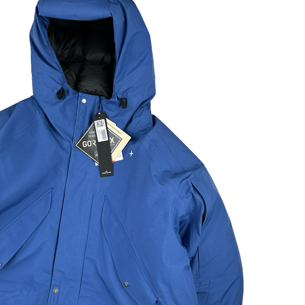 Stone Island 2024 Blue Goretex Capo Campionario Stellina Jacket - Large
