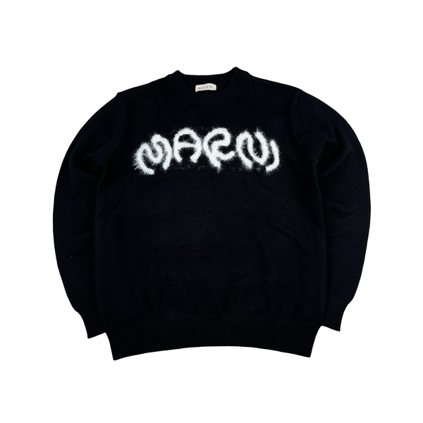 Marni Brushed Wool Spellout Soft Crewneck Jumper - Large