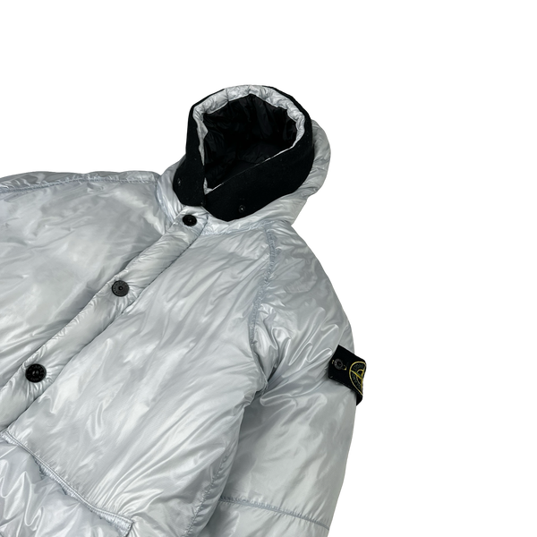 Stone Island 2018 White Pertex Quantum Y Down Long Puffer - Large