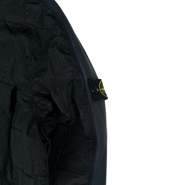 Stone Island 2017 House Check Black Nylon Metal Primaloft Jacket - Large