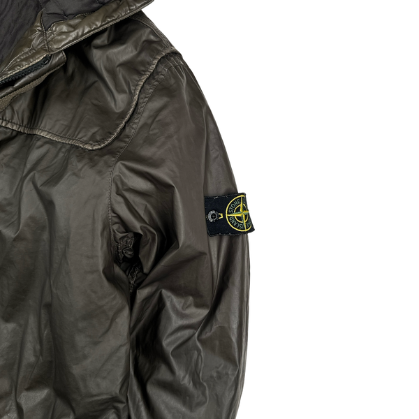 Stone Island 2012 Khaki Mussola Gommata Quilted Parka Jacket - 3XL