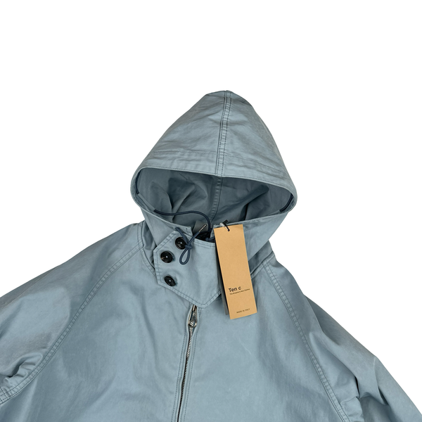 Ten C Lightweight Buttoned Neck Anorak Cotton Jacket - Medium
