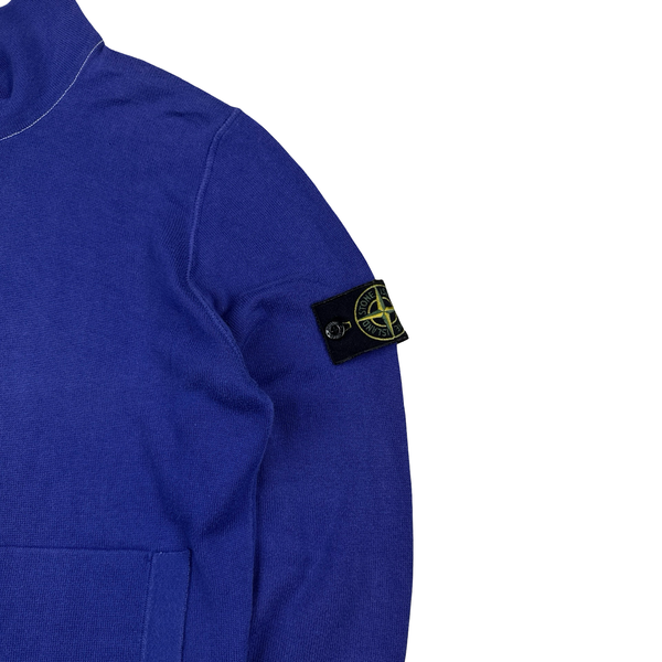 Stone Island 2014 Blue Zipped Knit Jumper - Medium
