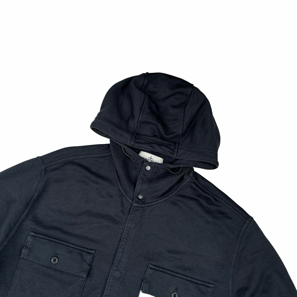 Stone Island Marina Black Cotton Multi Pocket Hoodie Jumper - 3XL