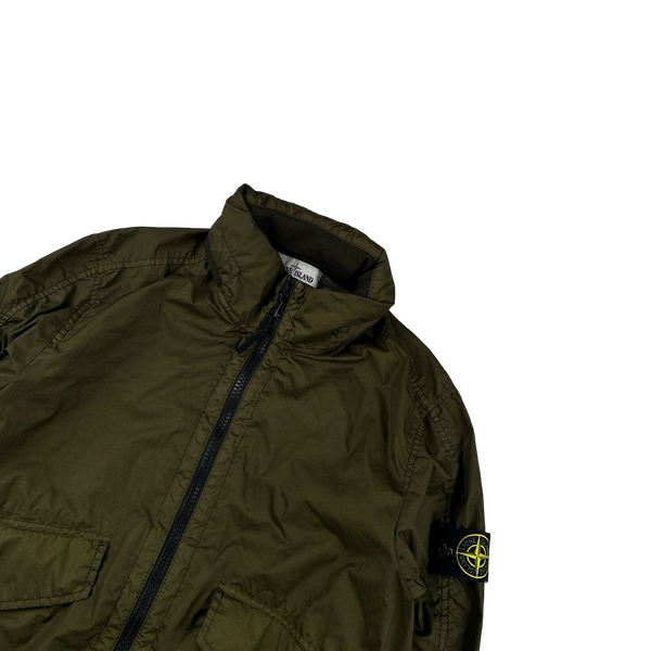 Stone Island 2018 Khaki Green Membrana 3L TC Rain Jacket - Medium