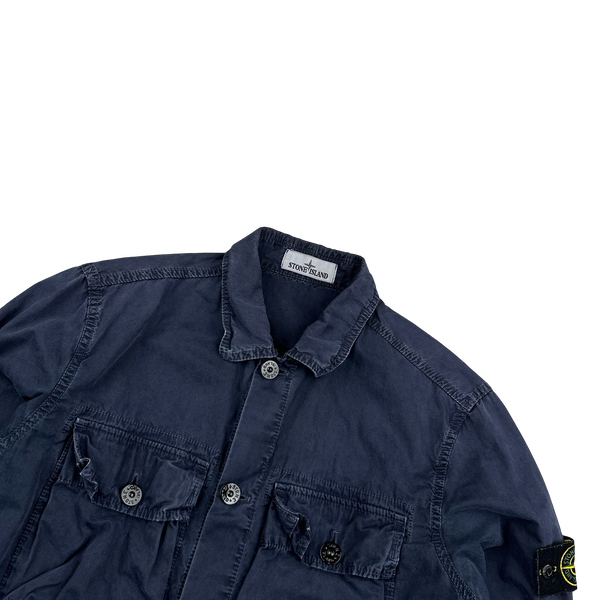 Stone Island 2016 Navy Cotton Overshirt - Medium