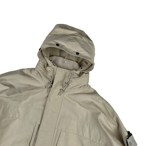Stone Island 2024 Beige O-Ventile Ghost Zipped Hooded Multi Pocket Jacket - XL
