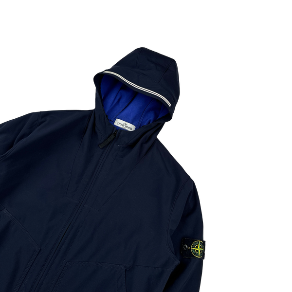 Stone Island 2012 Navy Fleece Lined Soft Shell R Jacket - XL