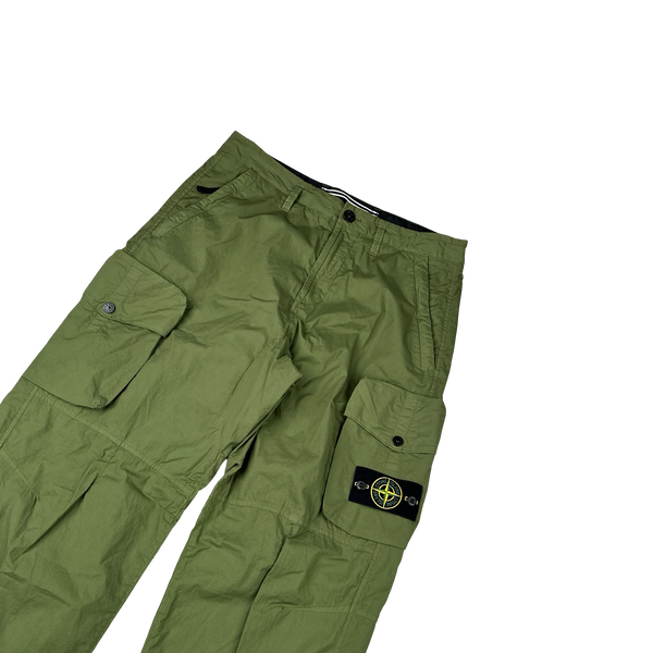 Stone Island 2022 Green LO Fit Cargo Trousers - 30"