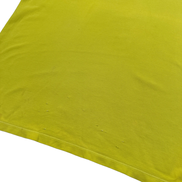 Stone Island Yellow Slim Fit Garment Dyed Polo Shirt - 3XL