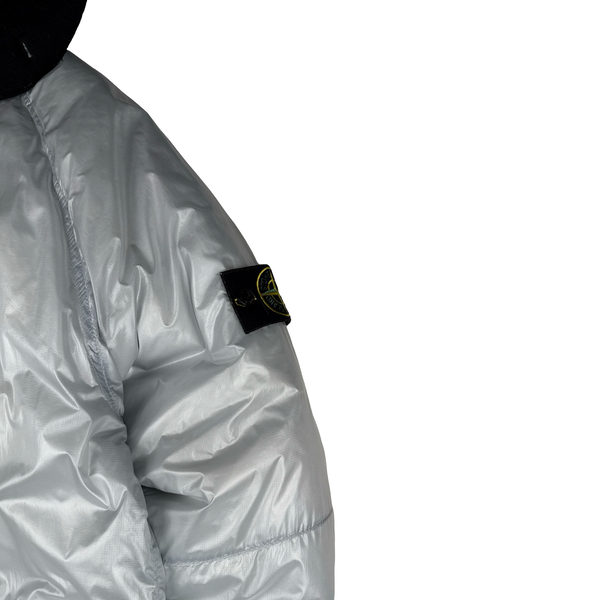 Stone Island 2018 White Pertex Quantum Y Down Long Puffer - Small