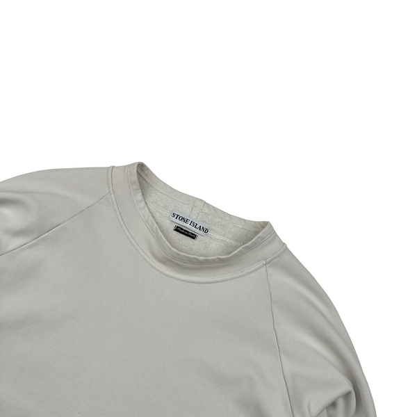 Stone Island Vintage 1998 White Poly Cotton Pullover Jumper - Large