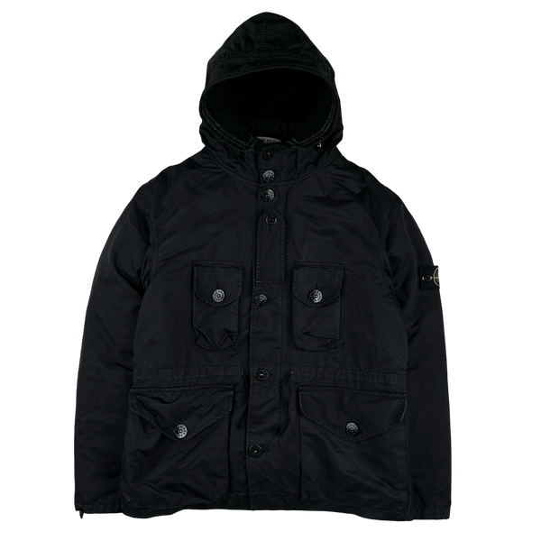 Stone Island 2007 Black David TC Hooded Multipocket Jacket - Large