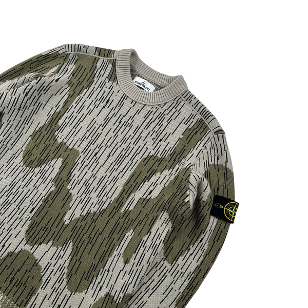 Stone Island 2021 Rain Camo Knitted Crewneck - Large – Mat's Island