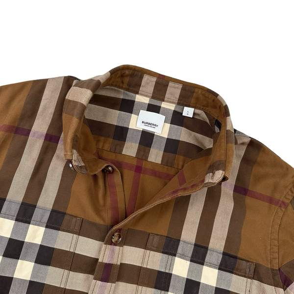 Burberry Nova Check Button Up Thick Shirt - Large