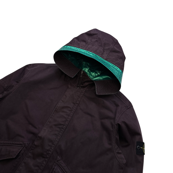Stone Island Reversible Green Spaceman Raso Gommato Jacket - XXL
